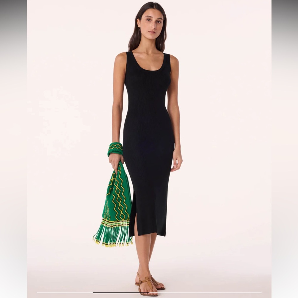 €300 French Luxury Kujten “Nelia” Cashmere/Silk Dress in Magenta like new - XS/S